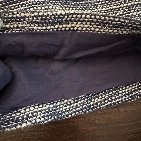 Joie blue & white tweed shorts size 8 - Picture 5 of 10